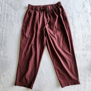 Old Navy StretchTech Pants Womens Large Burgundy Maroon Active Jogger Track Pant